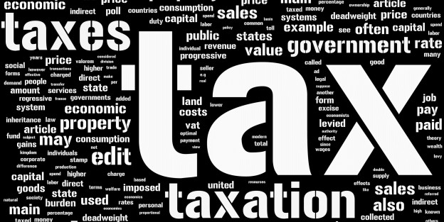 word cloud regarding taxes for families and business owners