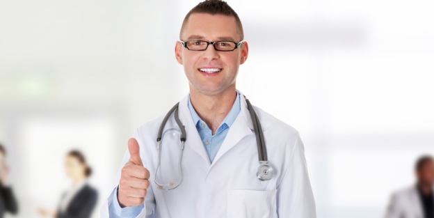 Doctor giving thumbs up