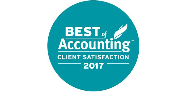 Graphic saying Best of Accounting Client Satisfaction 2017