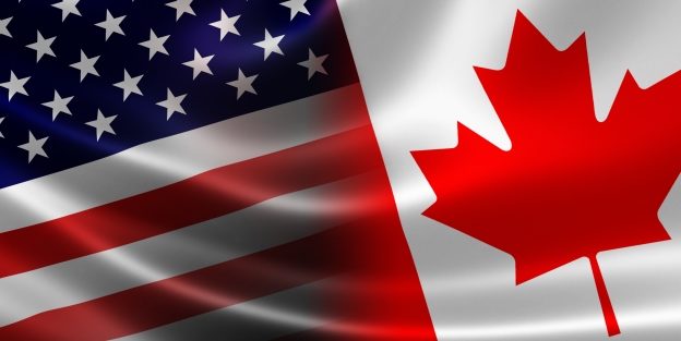 American & Canadian Flags