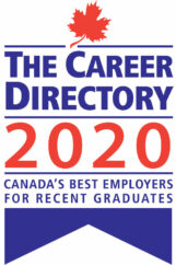 Graphic saying the Career Directory 2020 Canada's Best Employers for Recent Graduates