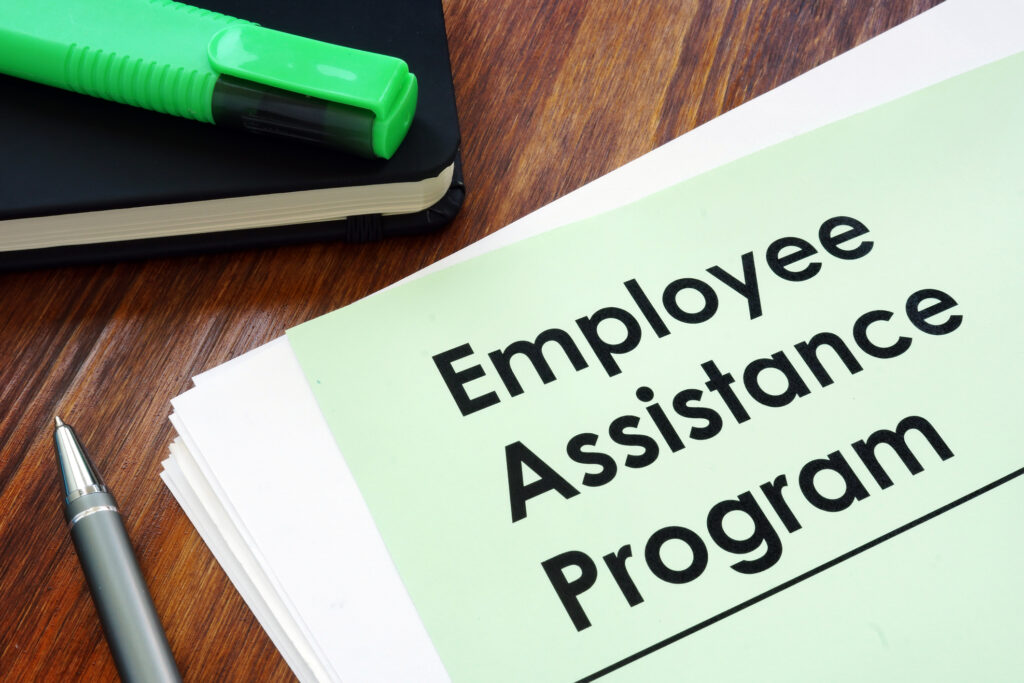 Employee assistance program printed on paper form