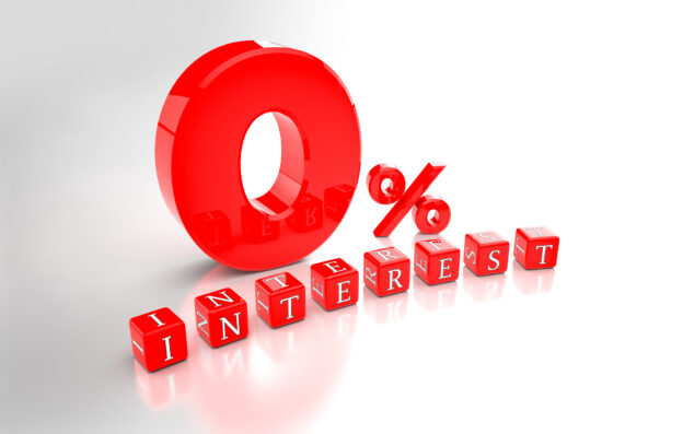 0% interest sign for Canada Emergency business account