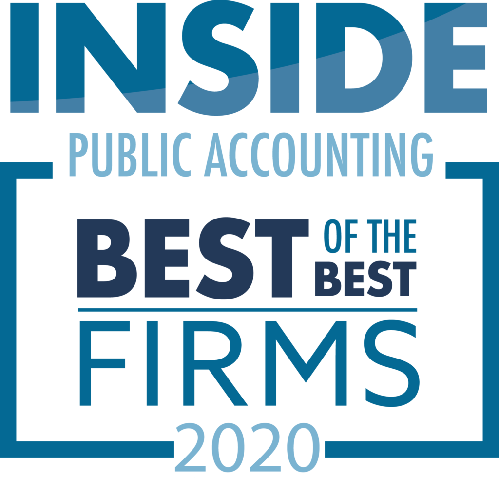 Graphic saying Inside Public Accounting 2020_Best of the Best Firms