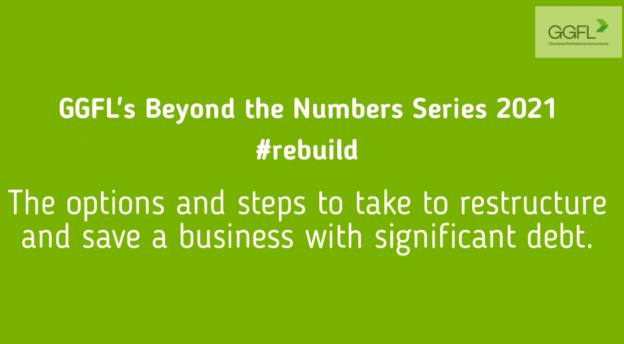 Heading saying The options and steps to take to restructure/save a business with significant debt