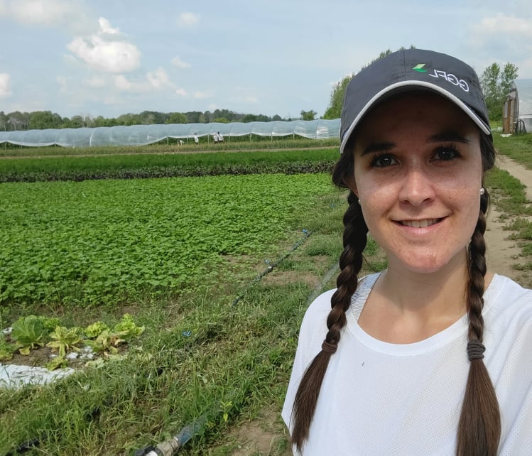 Sarah Tremblay at the Ottawa Food Bank farm