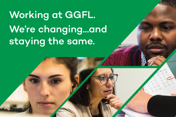 Montage of GGFL team members with message about working at GGFL